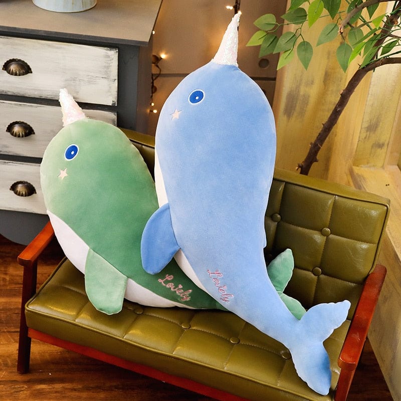 peluche-narval-vert