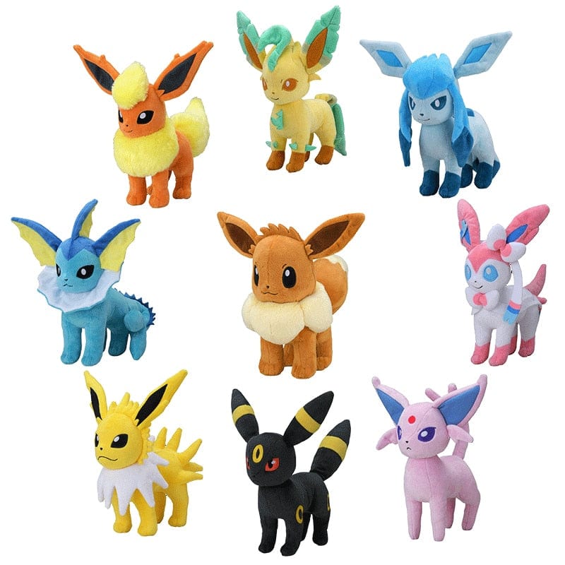 Peluche Evoli et ses évolutions