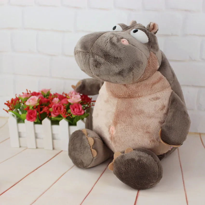 Peluche Hippopotame Gris Peluche geante