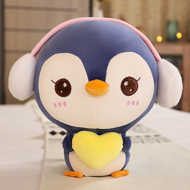 peluche-pingouin-coeur-jaune