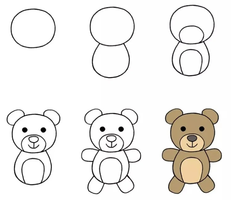 Guide Complet pour Apprendre à Dessiner un Adorable Nounours – Peluche ...