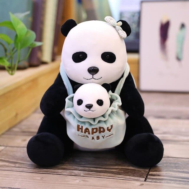 paluche panda avec bebe