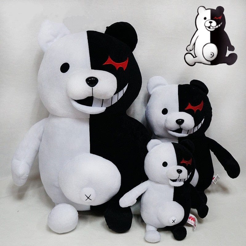 Nounours Noir et Blanc Peluche g ante